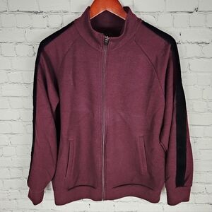 ASKYA | full zip velvet trim detail stretch athletic jacket